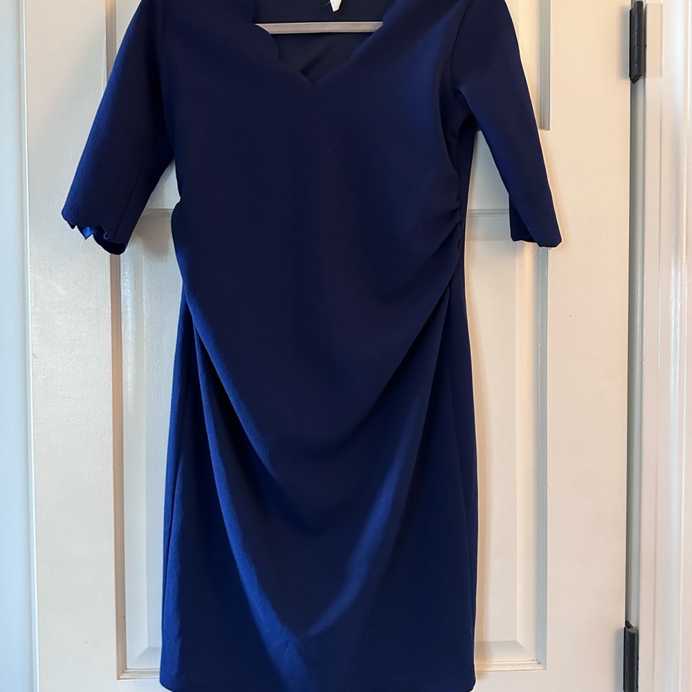 Elegant Blue Maternity Dress